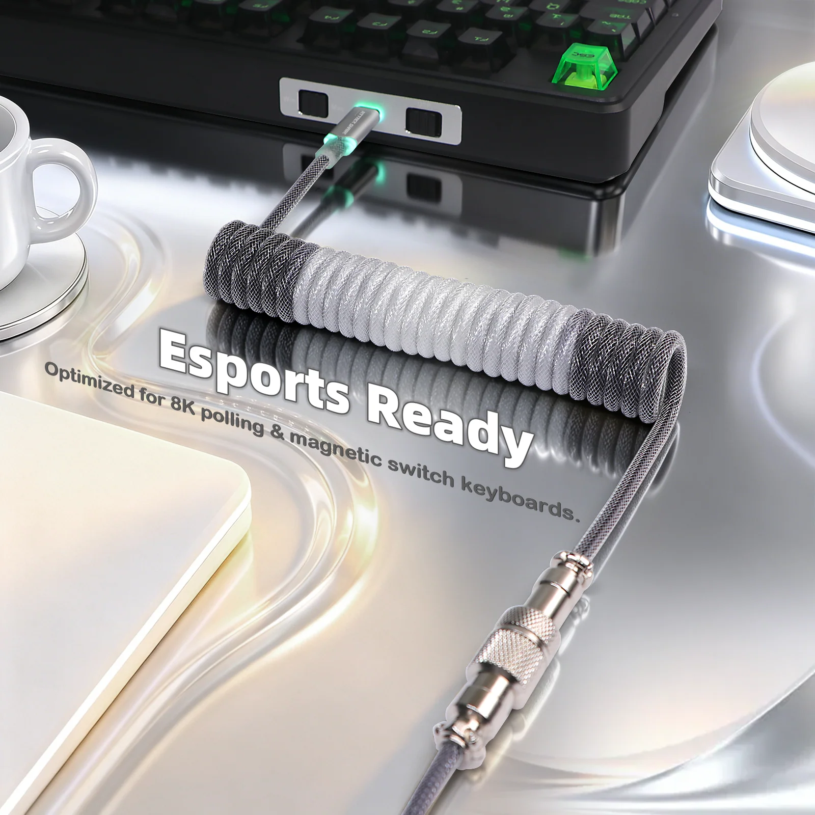ATTACK SHARK C01ULTIMATE Coiled Cable for 8KHz Magnetic Keyboard - Image 7