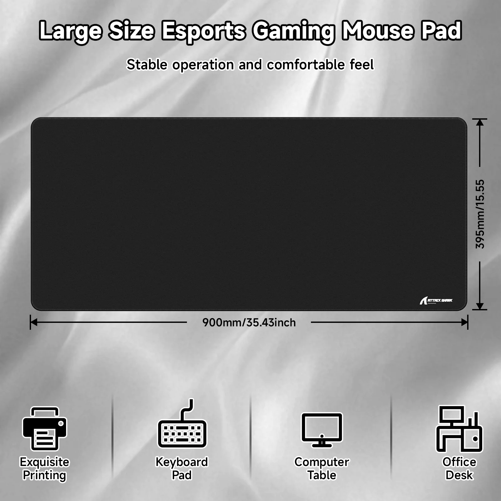 ATTACK SHARK CM02PRO eSport Gaming Mousepad (900x400x4 MM) - Image 11