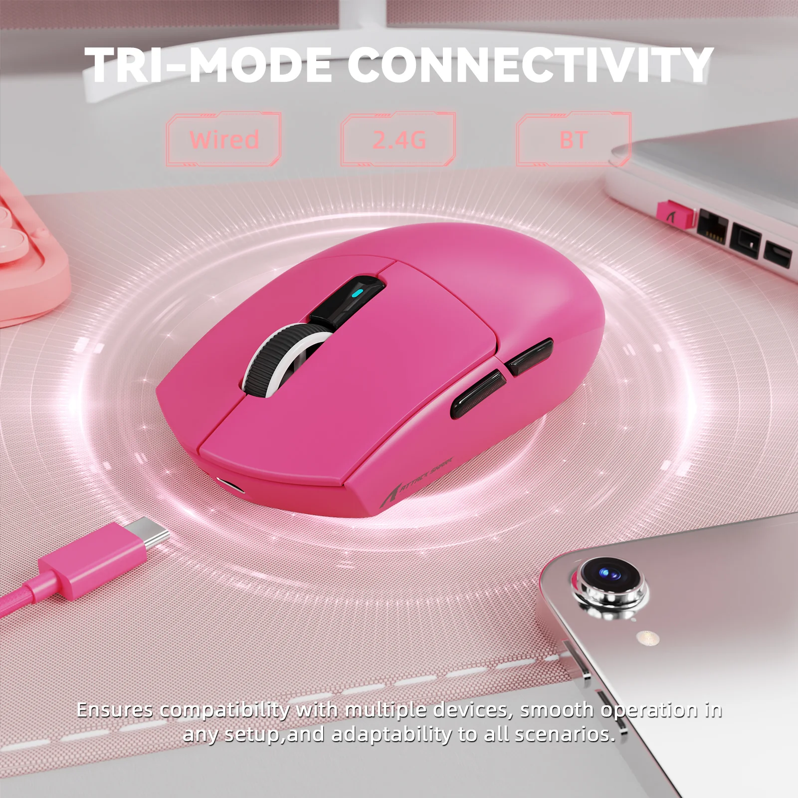 ATTACK SHARK G3 PRO Tri-mode Wireless Gaming Mouse with Charge Dock 25000 DPI Ultra Lightweight - Image 19