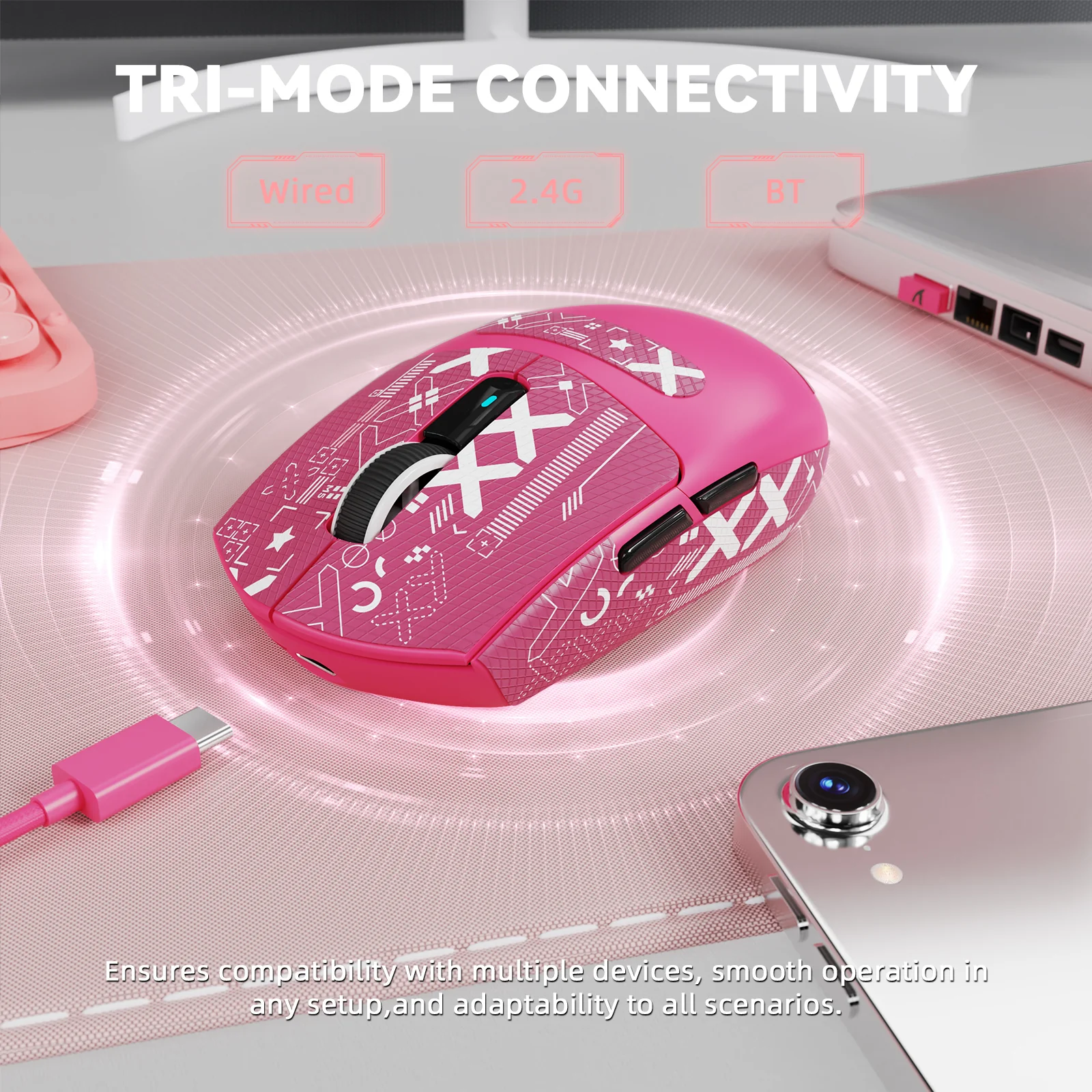 ATTACK SHARK G3 PRO Tri-mode Wireless Gaming Mouse with Charge Dock 25000 DPI Ultra Lightweight - Image 27