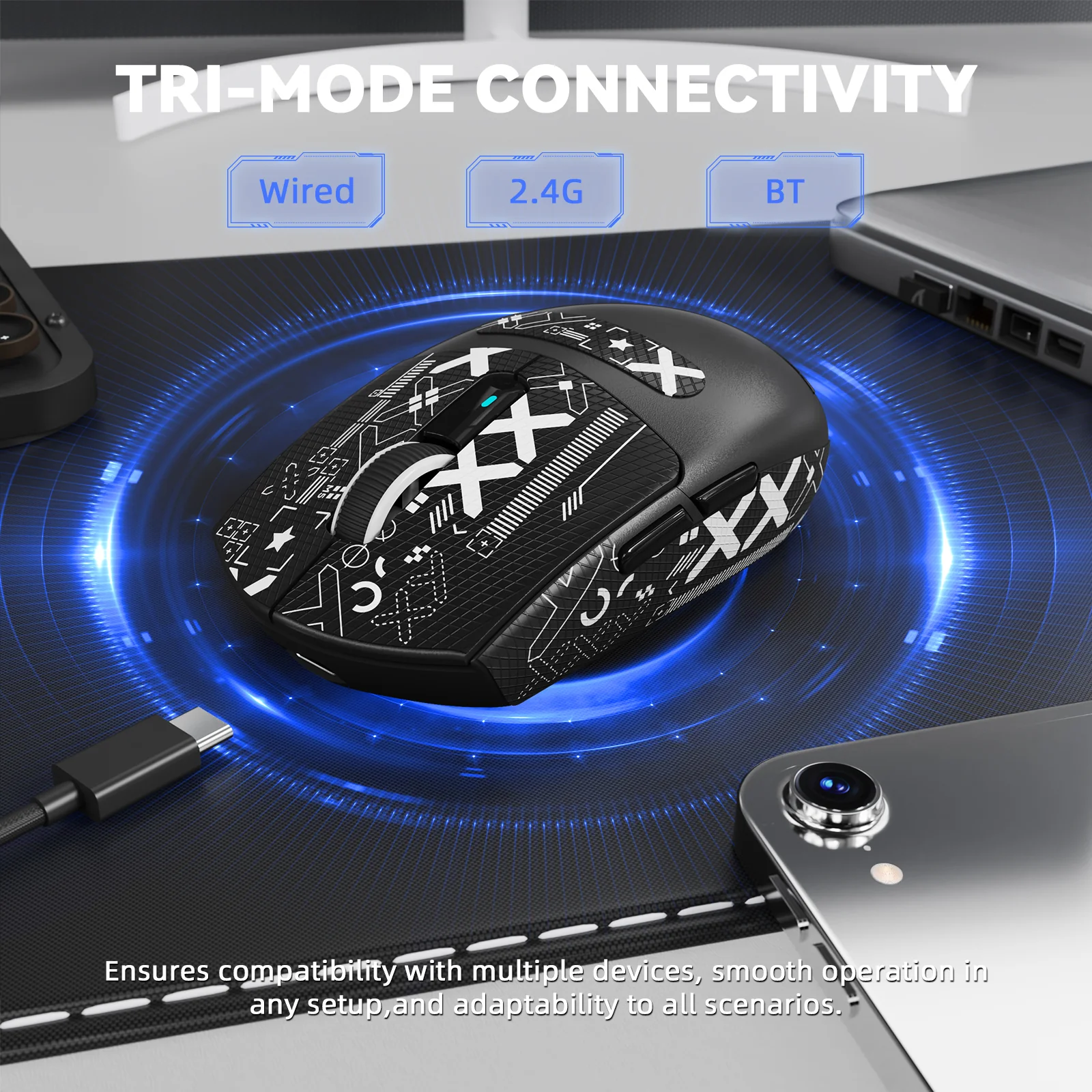 ATTACK SHARK G3 PRO Tri-mode Wireless Gaming Mouse with Charge Dock 25000 DPI Ultra Lightweight - Image 43
