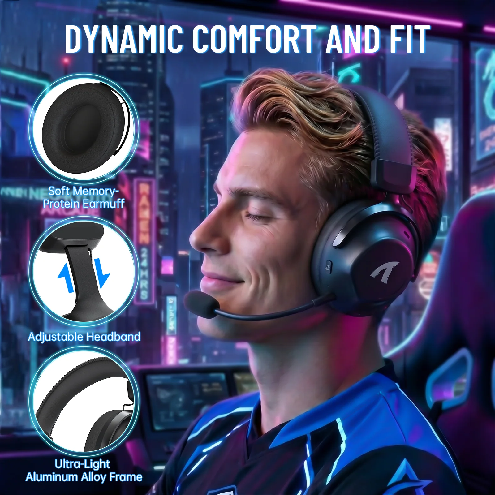 ATTACK SHARK L50PRO Tri-Mode Wireless Gaming Headset - Image 3