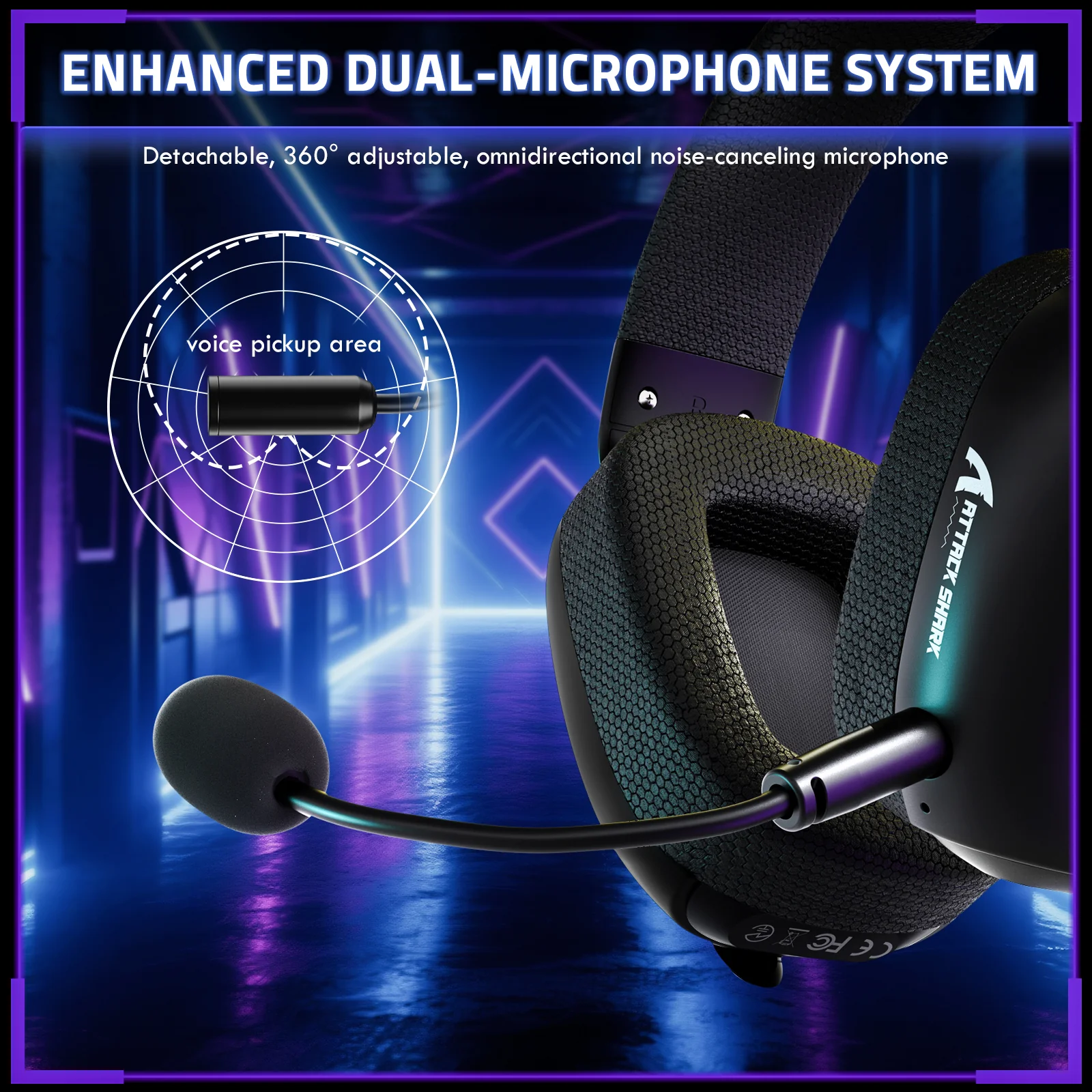 ATTACK SHARK L80 PRO Wireless Gaming Headset - Image 8