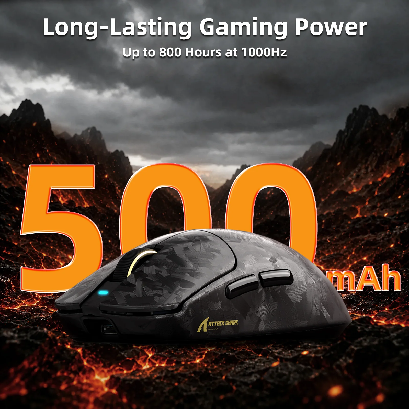ATTACK SHARK RS3 ULTRA Carbon Fiber Wireless PAW3955MAX Gaming Mouse with C06 Ultra LED Cable - Image 15