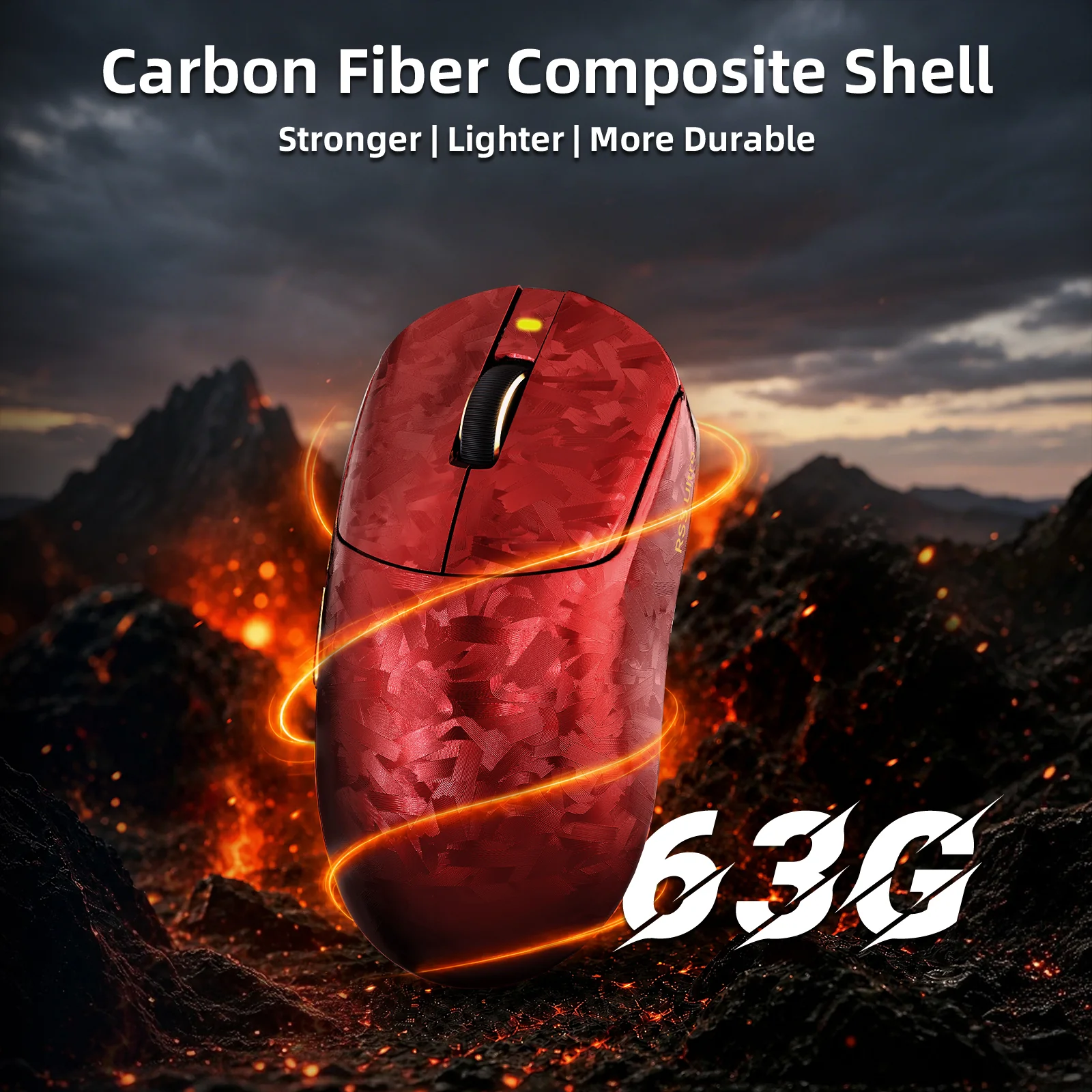 ATTACK SHARK RS3 ULTRA Carbon Fiber Wireless PAW3955MAX Gaming Mouse with C06 Ultra LED Cable - Image 21