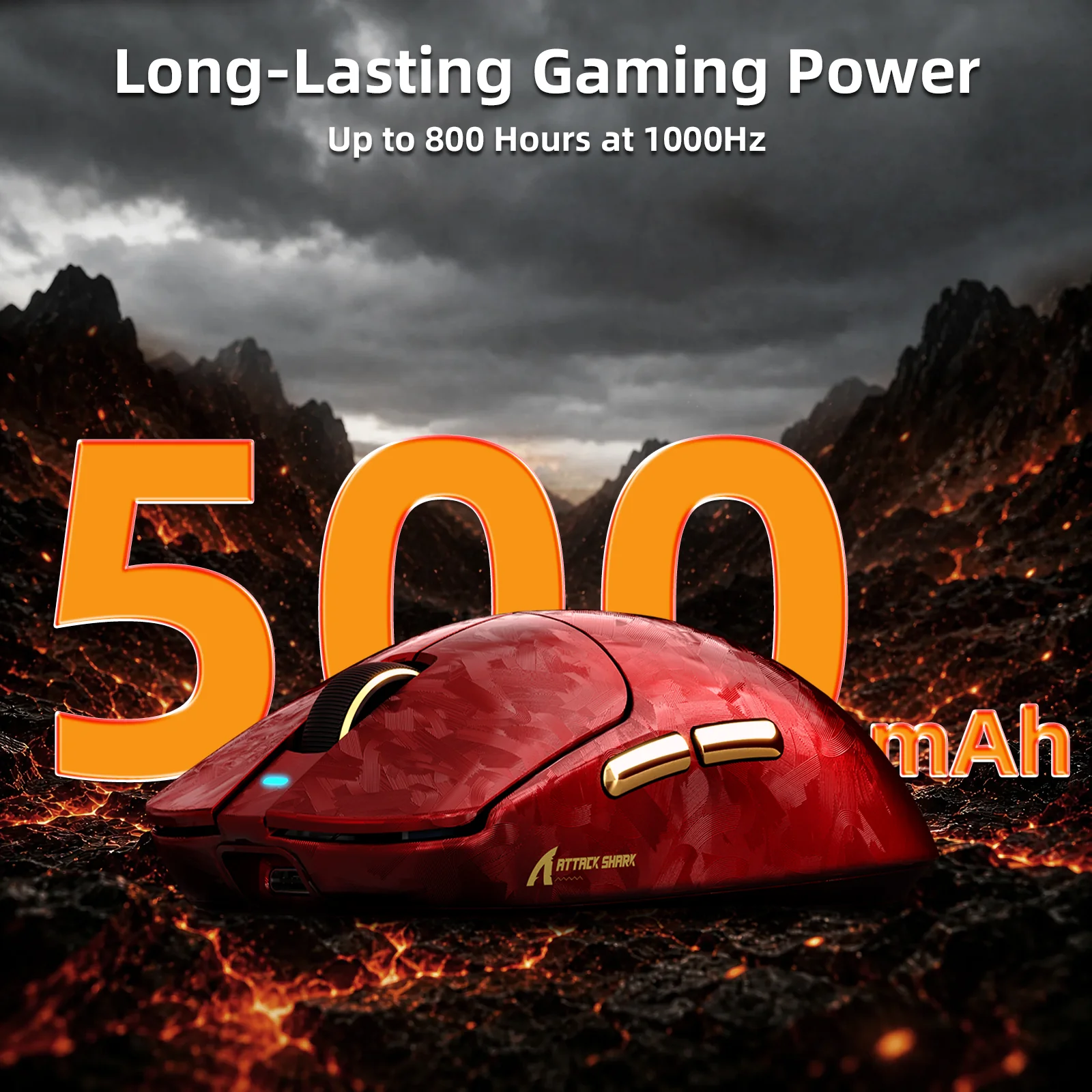 ATTACK SHARK RS3 ULTRA Carbon Fiber Wireless PAW3955MAX Gaming Mouse with C06 Ultra LED Cable - Image 22