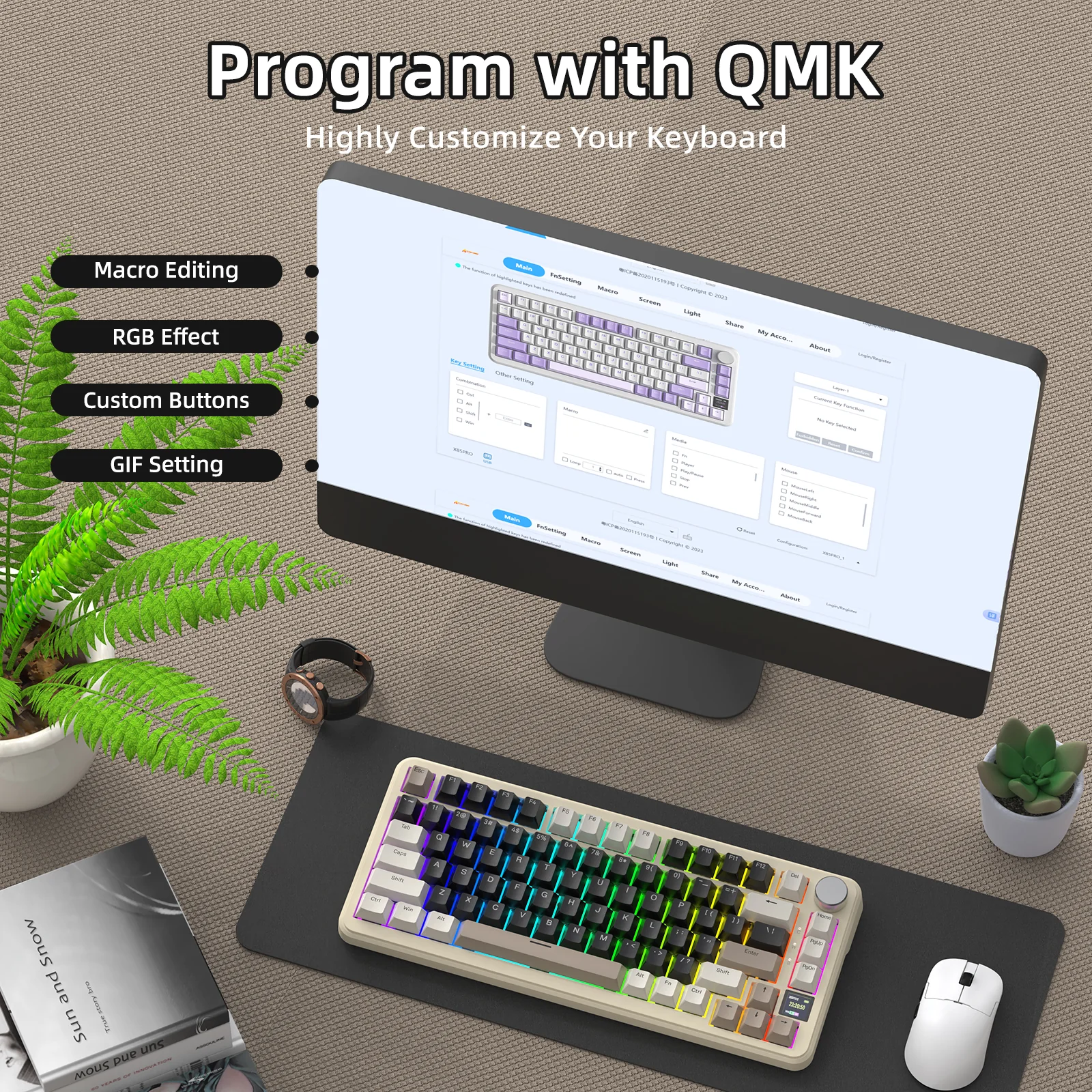 ATTACK SHARK X85PRO Tri-mode Gasket Mechanical Keyboard - Image 17