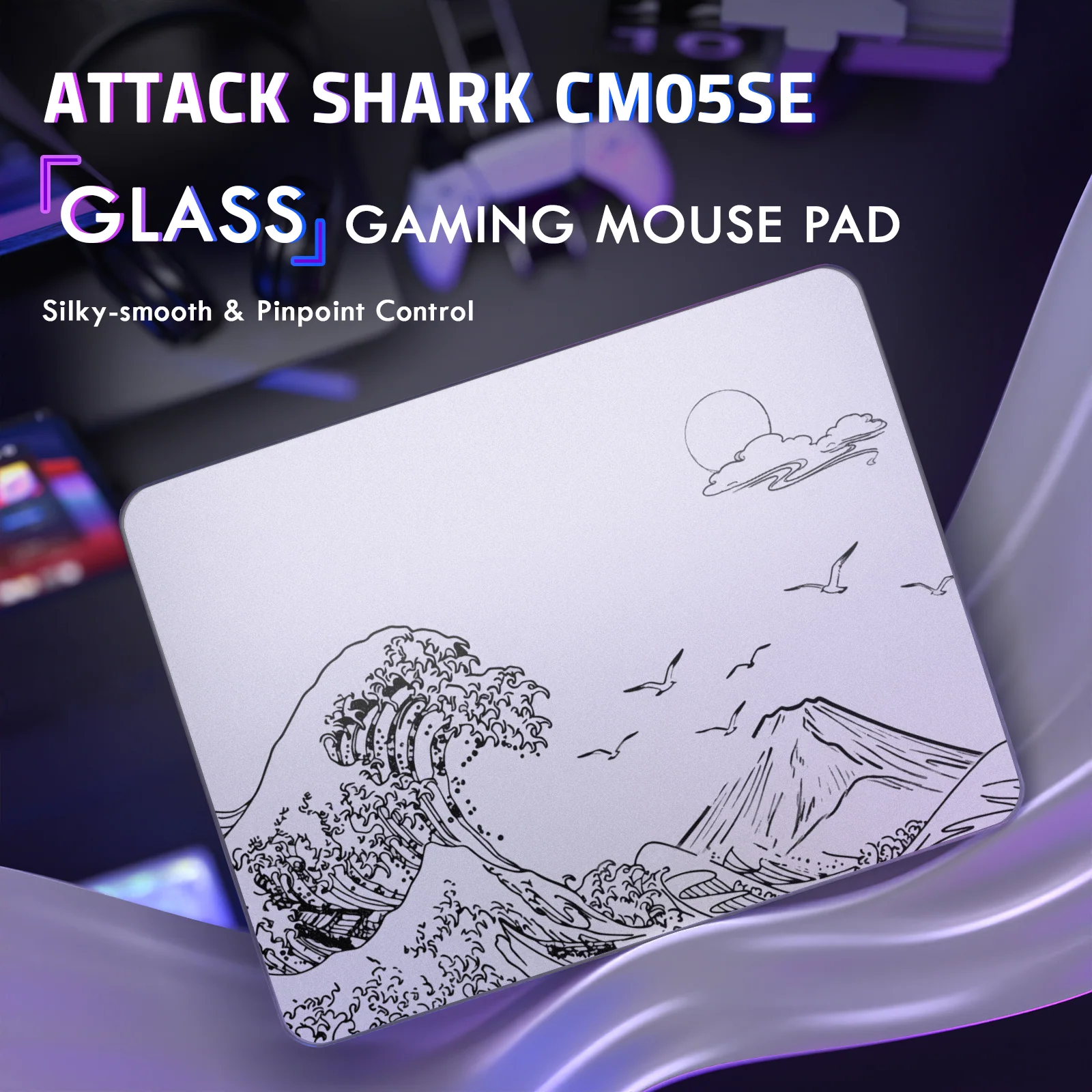 ATTACK SHARK CM05 Tempered Glass Gaming Mouse Pad - Image 103