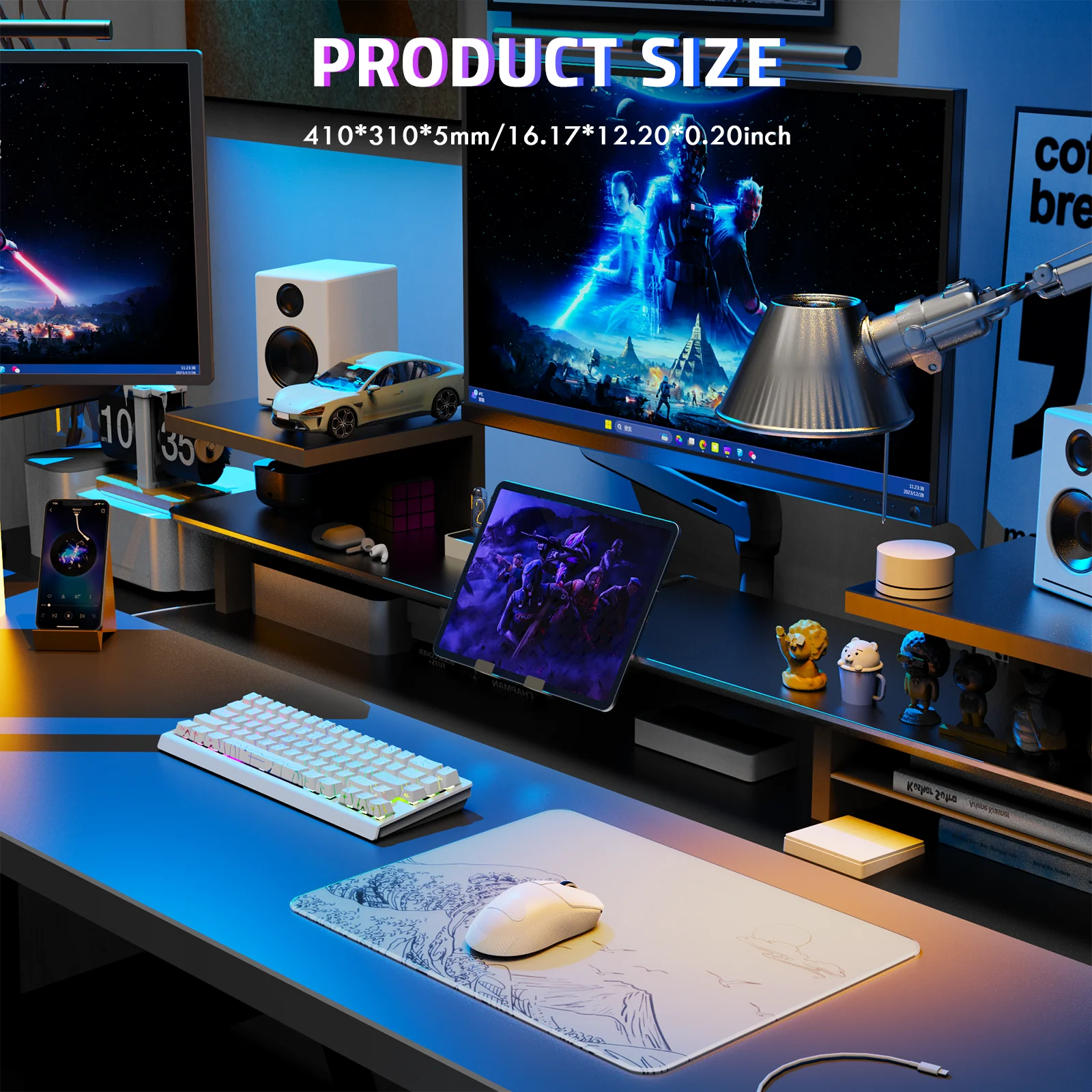 ATTACK SHARK CM05 Tempered Glass Gaming Mouse Pad - Image 109