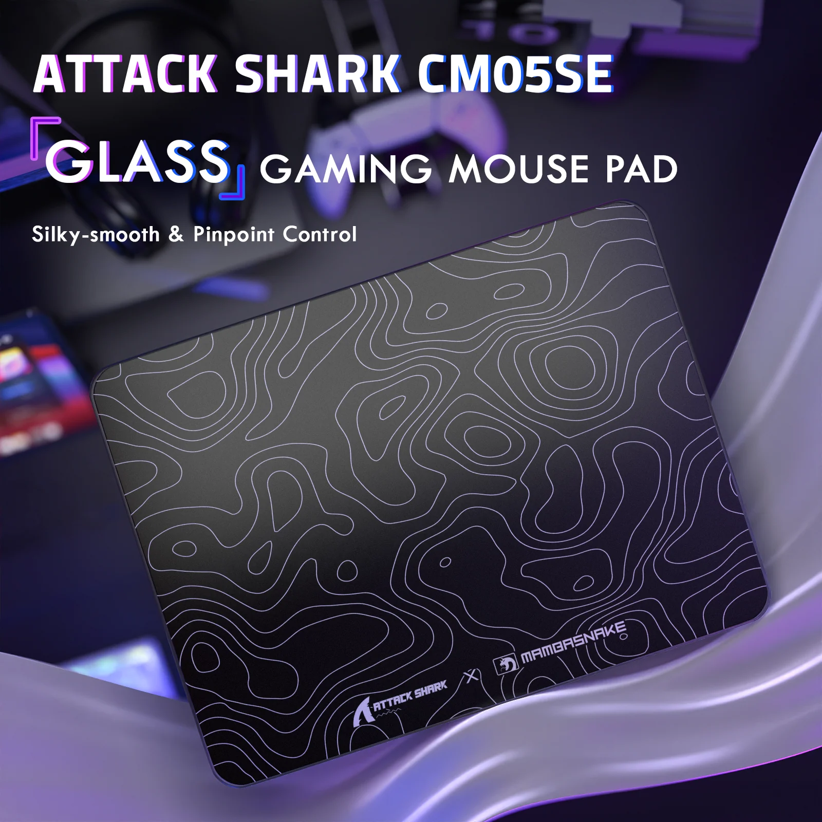 ATTACK SHARK CM05 Tempered Glass Gaming Mouse Pad - Image 67