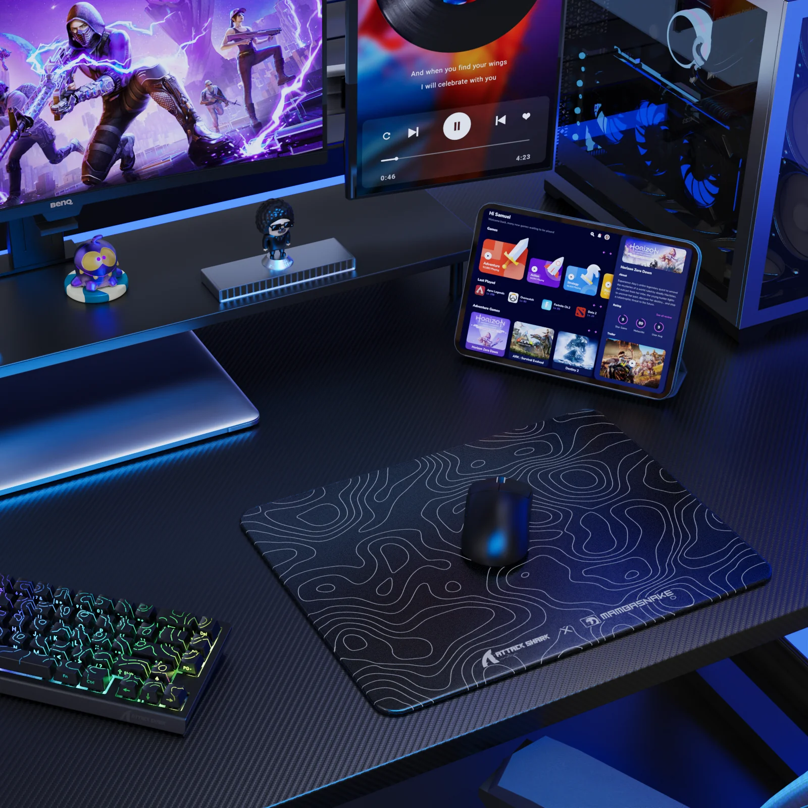 ATTACK SHARK CM05 Tempered Glass Gaming Mouse Pad - Image 69