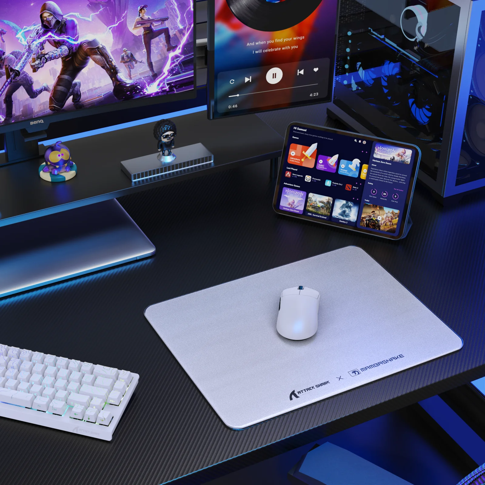 ATTACK SHARK CM05 Tempered Glass Gaming Mouse Pad - Image 87