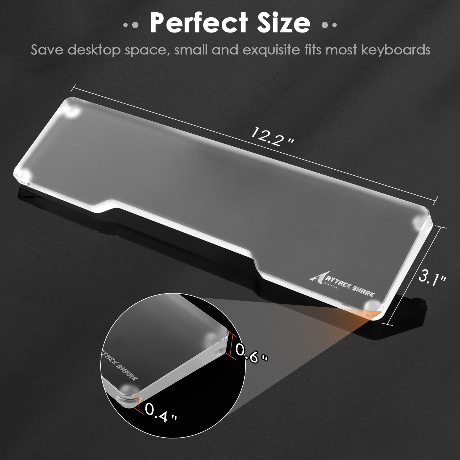 ATTACK SHARK ACRYLIC WRIST REST - Image 5