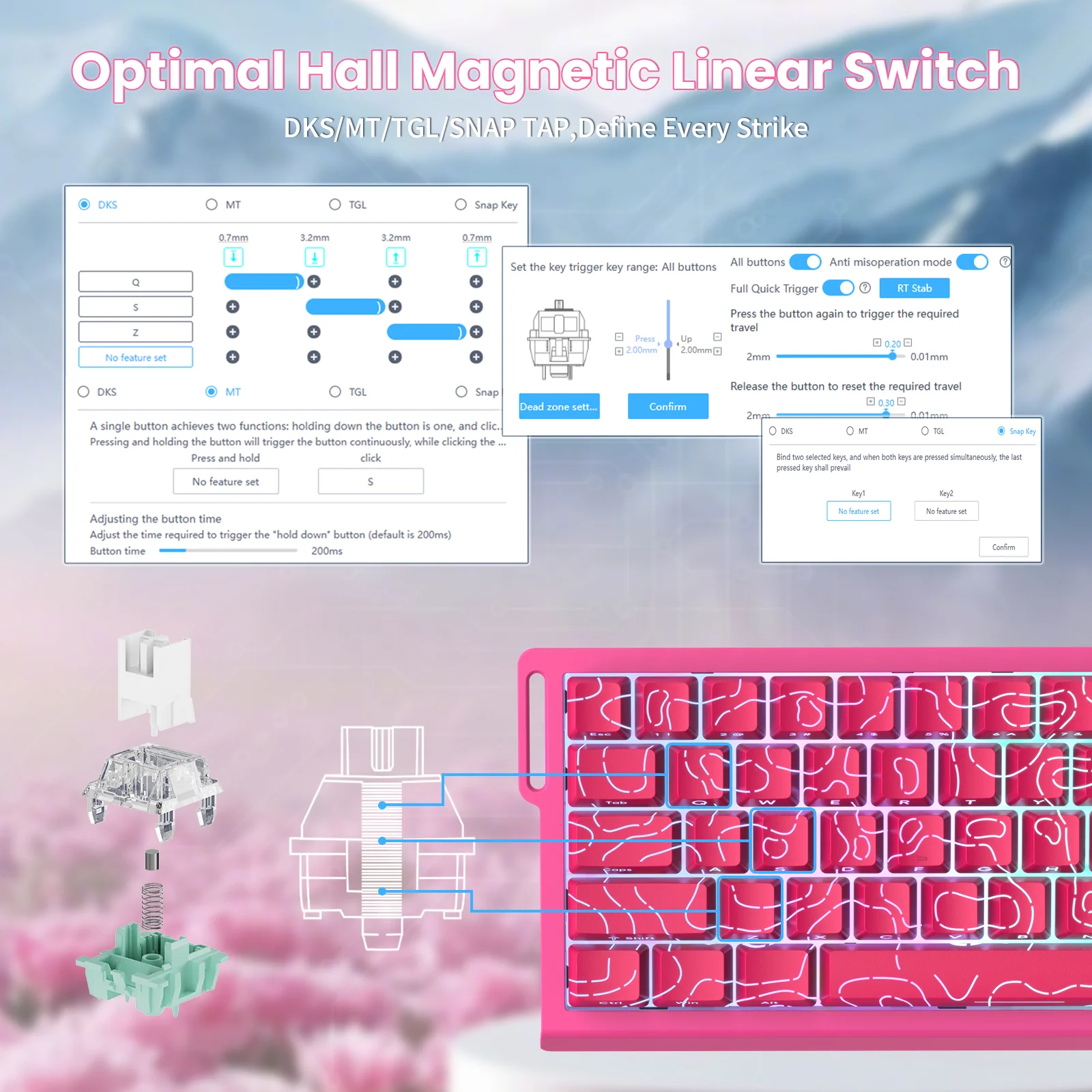 ATTACK SHARK X68 HE Rapid Trigger Keyboard Magnetic Switch with C01PRO Coiled Cable - Image 40
