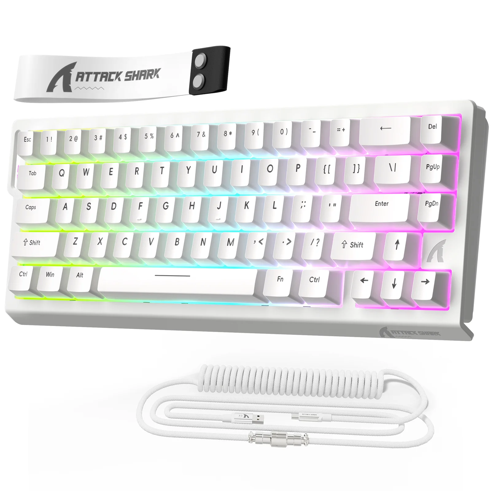 ATTACK SHARK X68 HE Rapid Trigger Keyboard Magnetic Switch with C01PRO Coiled Cable - Image 46